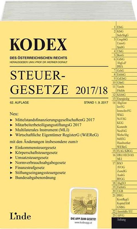 KODEX Steuergesetze 2017/18