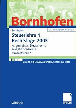 Steuerlehre 1 Rechtslage 2003