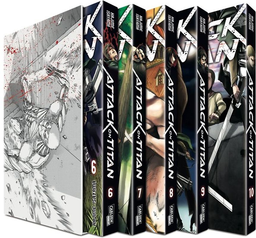 Attack on Titan, Bände 6-10 im Sammelschuber mit Extra