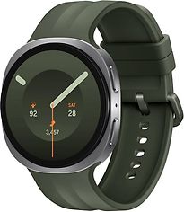 Samsung Galaxy Watch9 44 mm Boîtier en aluminium silver avec bracelet Sport M/L olive [Wi-Fi + 4G]