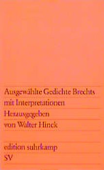 Ausgewählte Gedichte Brechts mit Interpretationen
