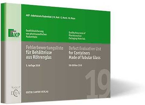 Fehlerbewertungsliste für Behältnisse aus Röhrenglas
