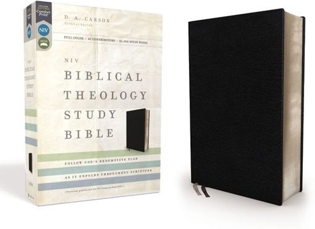NIV, Biblical Theology Study Bible, Bonded Leather, Black, Comfort Print
