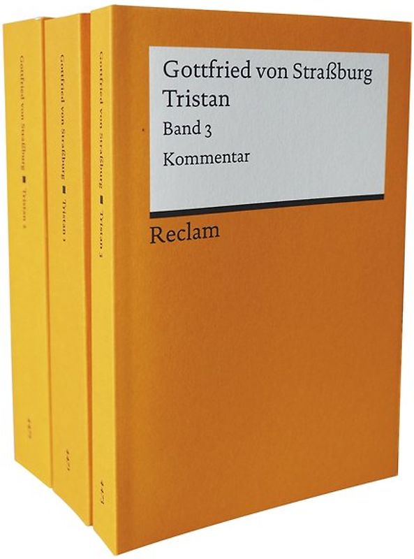 Tristan. Band 1–3. Mittelhochdeutsch/Neuhochdeutsch