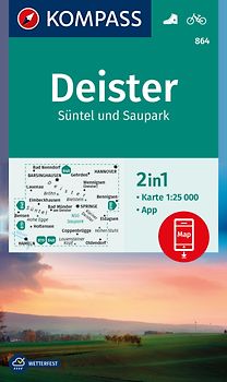 KOMPASS Wanderkarte 864 Deister, Süntel und Saupark 1:25.000