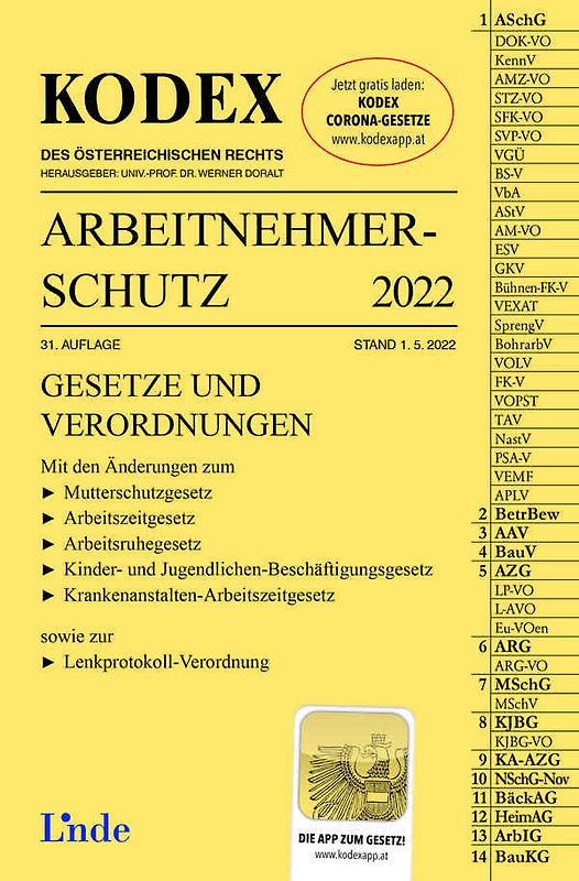 KODEX Arbeitnehmerschutz 2022