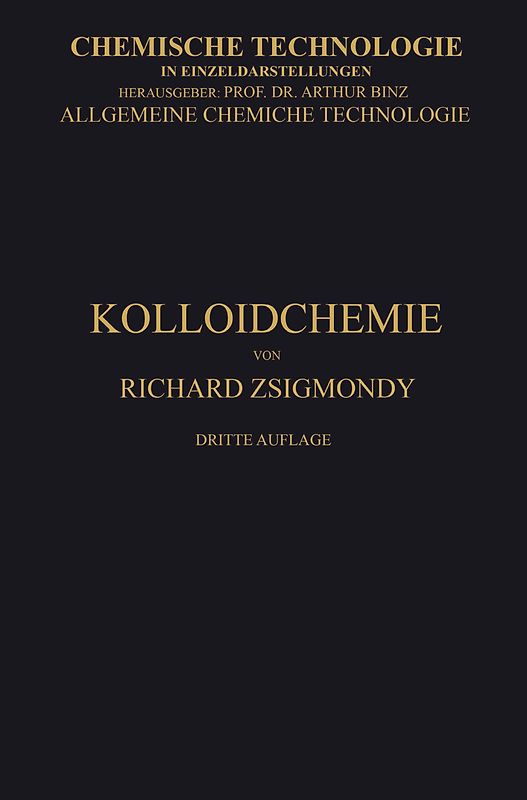 Kolloidchemie Ein Lehrbuch