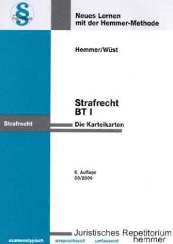 Karteikarten Strafrecht BT I