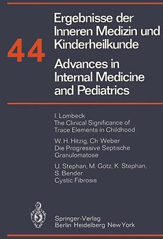 Ergebnisse der Inneren Medizin und Kinderheilkunde/Advances in Internal Medicine and Pediatrics