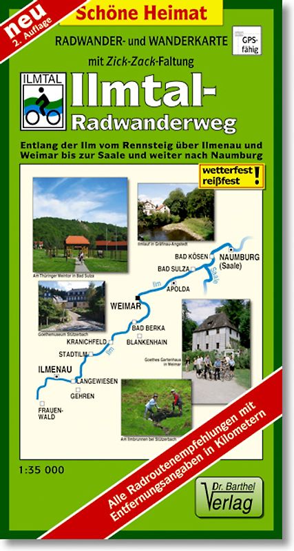 Radwander- und Wanderkarte Ilmtal-Radwanderweg