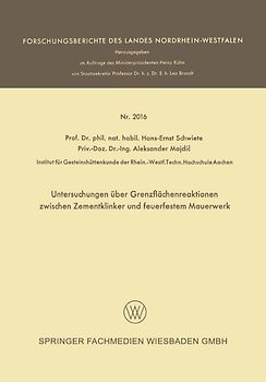 Untersuchungen über Grenzflächenreaktionen zwischen Zementklinker und feuerfestem Mauerwerk