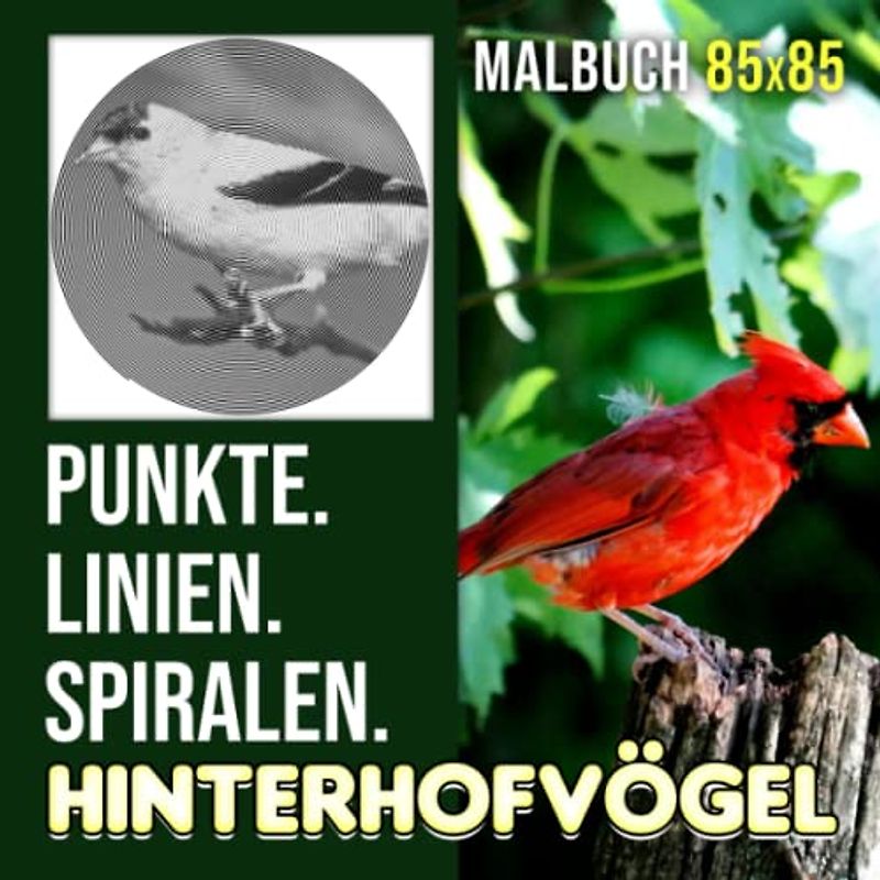 Hinterhofvögel Punkte Linien Spiralen Malbuch: Freundlichstes Spiral-Malbuch zum Zeichnen von Linien | Buchen Sie für Jugendliche, Erwachsene oder ... | Urlaub | Jeder Anlass | Zum Stressabbau