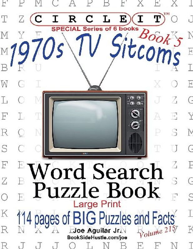 Circle It, 1970s Sitcoms Facts, Book 5, Word Search, Puzzle Book