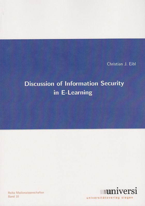 Discussion of Information Security in E-Learning