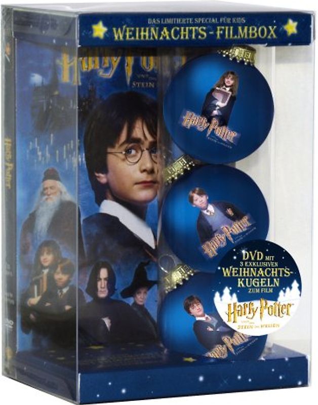 Harry Potter und der Stein der Weisen - Weihnachts-Filmbox [inkl. 3 Christbaumkugel] DVD