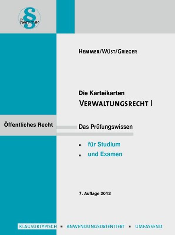 Karteikarten Verwaltungsrecht I
