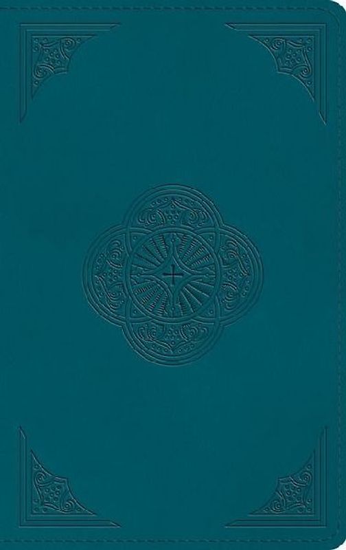ESV Thinline Bible, Red Letter (Trutone, Deep Teal, Rotunda Design)