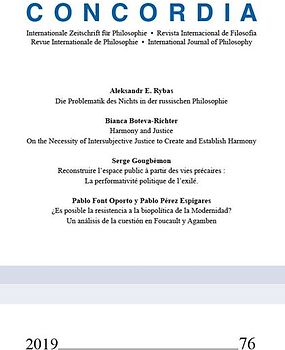 Concordia – Internationale Zeitschrift für Philosophie Heft 76