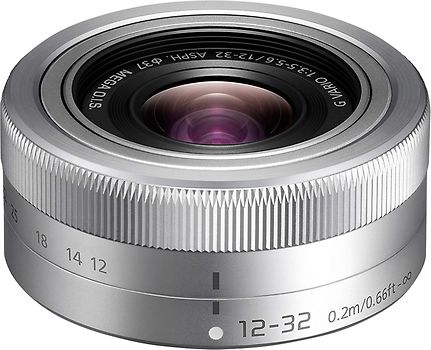 Panasonic Lumix G VARIO 12-32 mm F3.5-5.6 ASPH. O.I.S. 37 mm Filtergewinde (Micro Four Thirds Anschluss) silber