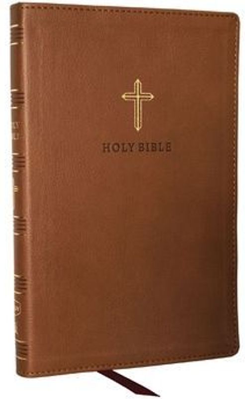 KJV Holy Bible: Ultra Thinline, Brown Leathersoft, Red Letter, Comfort Print: King James Version