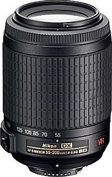 Nikon AF-S DX NIKKOR 55-200 mm F4.0-5.6 ED G IF VR 52mm Filtergewinde (Nikon F Anschluss) schwarz
