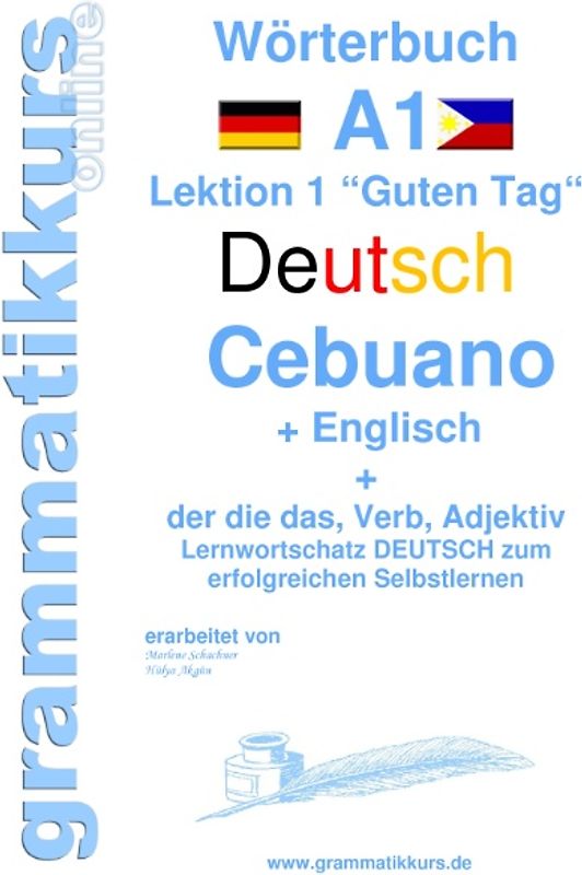 Wörterbuch Deutsch - Cebuano - Englisch Niveau A1