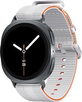 Samsung Galaxy Watch8 40 mm Boîtier aluminium graphite sur Sport Chic S/M blanc [Wi-Fi]