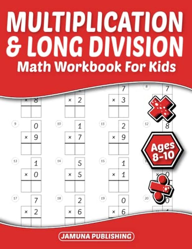 Multiplication and Long Division Math Workbook for Kids Ages 8-10: Everyday Math Practice Worksheets for 3rd and 4th Graders: 1280 Problems and Answer Key Included