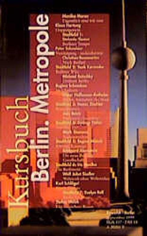 Kursbuch 137: Berlin. Metropole