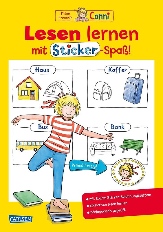 Conni Gelbe Reihe (Beschäftigungsbuch): Lesen lernen mit Sticker-Spaß