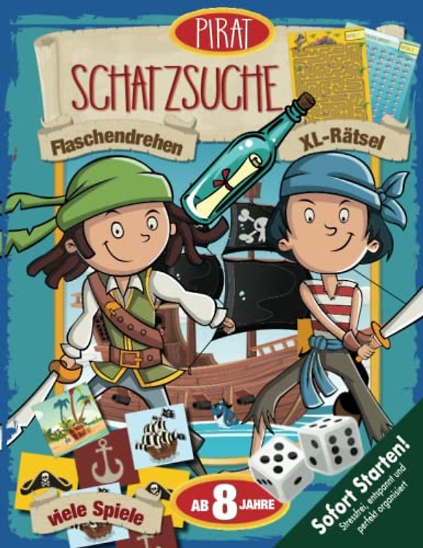Piraten Schatzsuche Schnitzeljagd ab 8 Jahren: Ein versunkenes Schiffswrack & ein Piratengeheimnis - findet mit dem Piratenarmband den sagenumwobenen Schatz! (Bravo Schatzsuche)