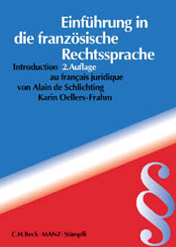 Einführung in die französische Rechtssprache