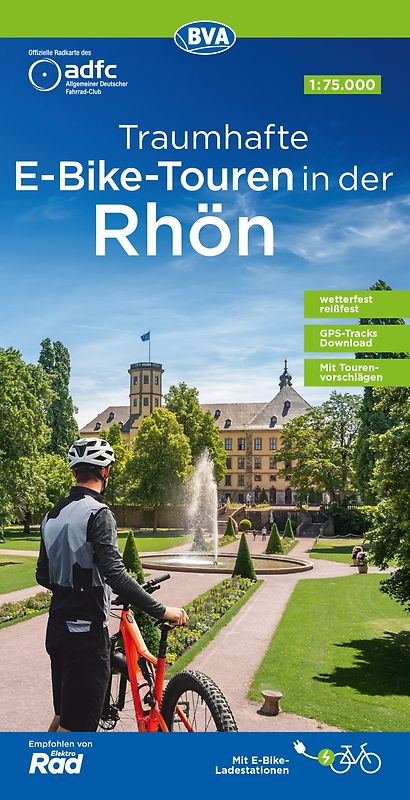 BVA ADFC Regionalkarte Traumhafte E-Bike-Touren in der Rhön 1:75.000