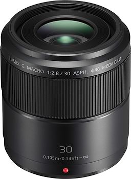 Panasonic Lumix G MACRO 30 mm F2.8 ASPH. O.I.S. 46 mm Objetivo (Montura Micro Four Thirds) negro