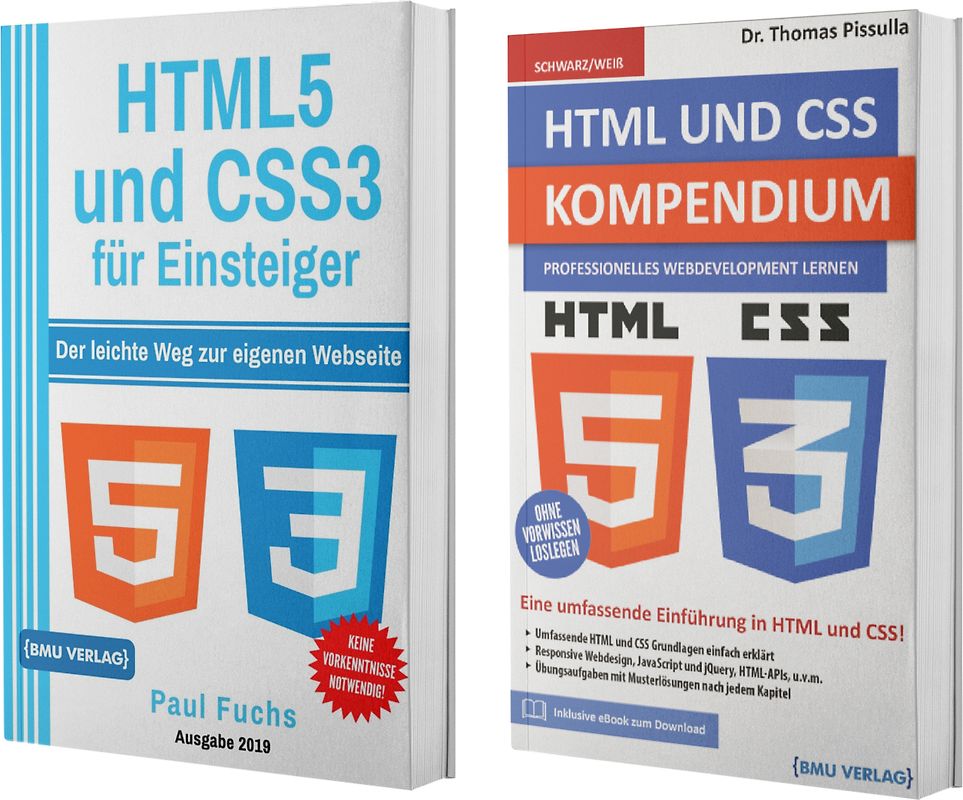 HTML5 und CSS3 für Einsteiger + HTML und CSS Kompendium (Taschenbuch)