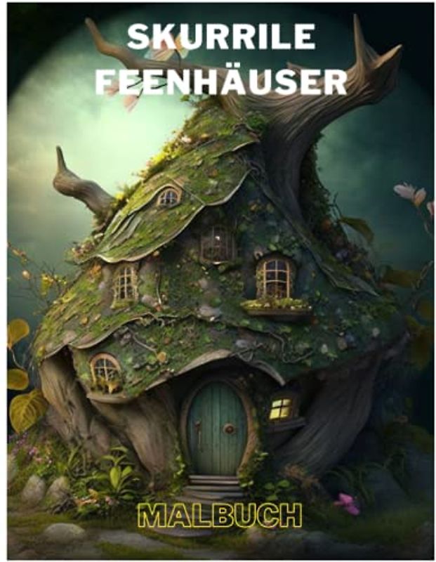 Wunderliche Feenhäuser Malbuch: Fantasiehäuser Malbuch, Magisches Feenhaus-Malbuch für Erwachsene, Grauskala Malbuch zur Stressbewältigung und Entspannung