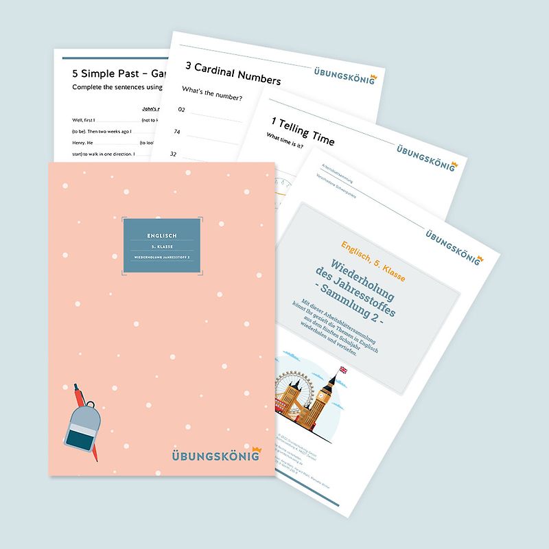 Englisch, 5. Klasse: Wiederholung des Jahresstoffs - Teil 2