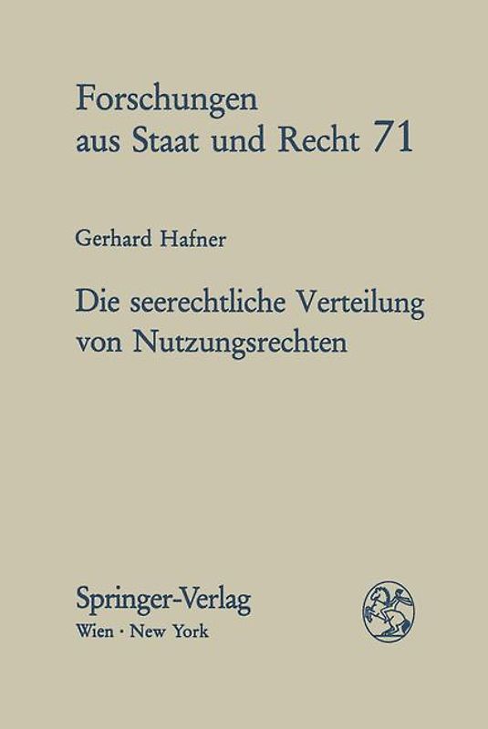 Die seerechtliche Verteilung von Nutzungsrechten
