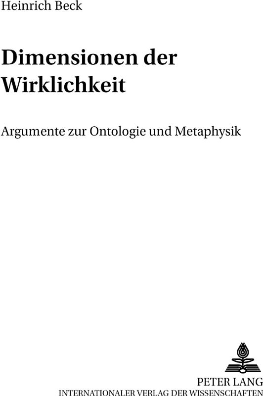 Dimensionen der Wirklichkeit
