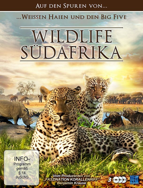 Wildlife Südafrika - Auf den Spuren von weissen Haien und den Big Five [3 DVDs] DVD
