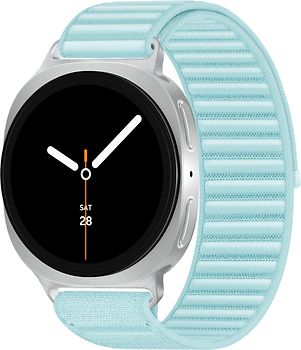 Samsung Galaxy Watch8 44 mm Boîtier aluminium argent sur Confort M/L vert d'eau [Wi-Fi + 4G]