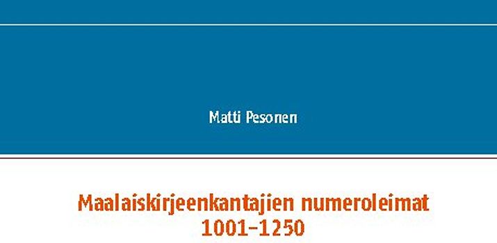 Maalaiskirjeenkantajien numeroleimat 1001-1250