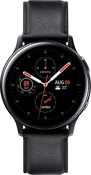 Samsung Galaxy Watch Active2 44 mm - Boîtier en acier inoxydable noir et bracelet noir [Wi-Fi]