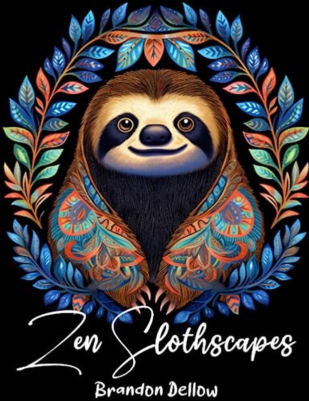 Zen Slothscapes: Adult Colouring Book Relaxation Mindfulness