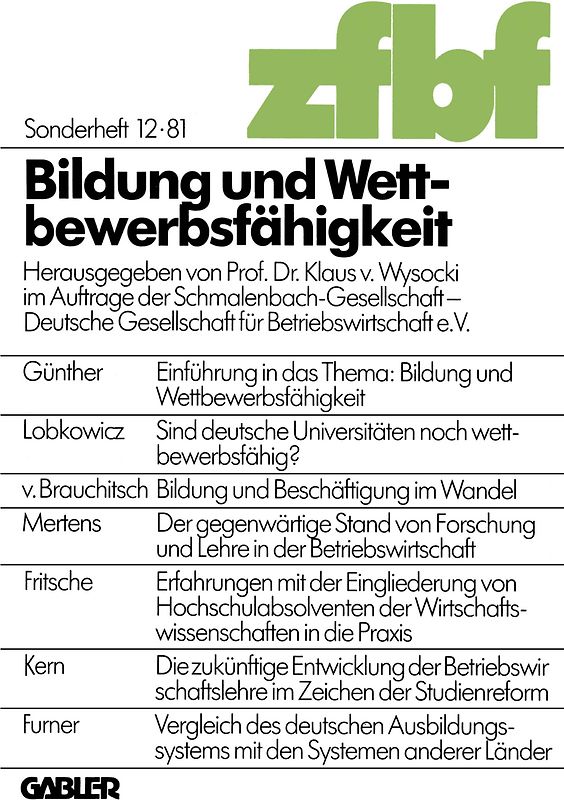 Bildung und Wettbewerbsfähigkeit