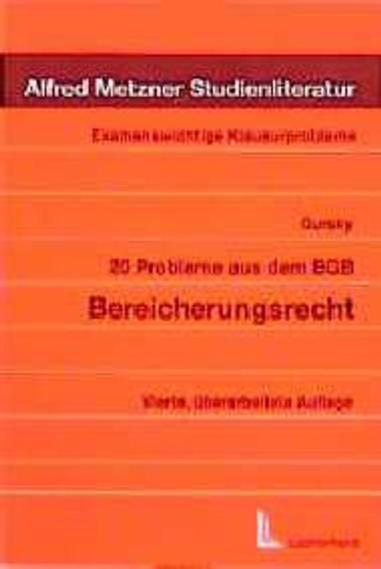20 Probleme aus BGB - Bereicherungsrecht