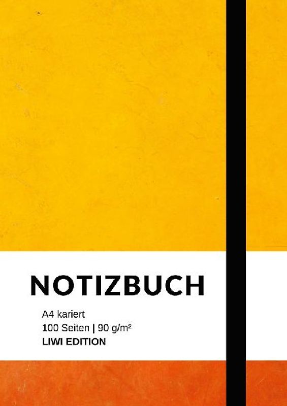 Notizbuch A4 kariert - 100 Seiten Soft Cover - FSC Papier