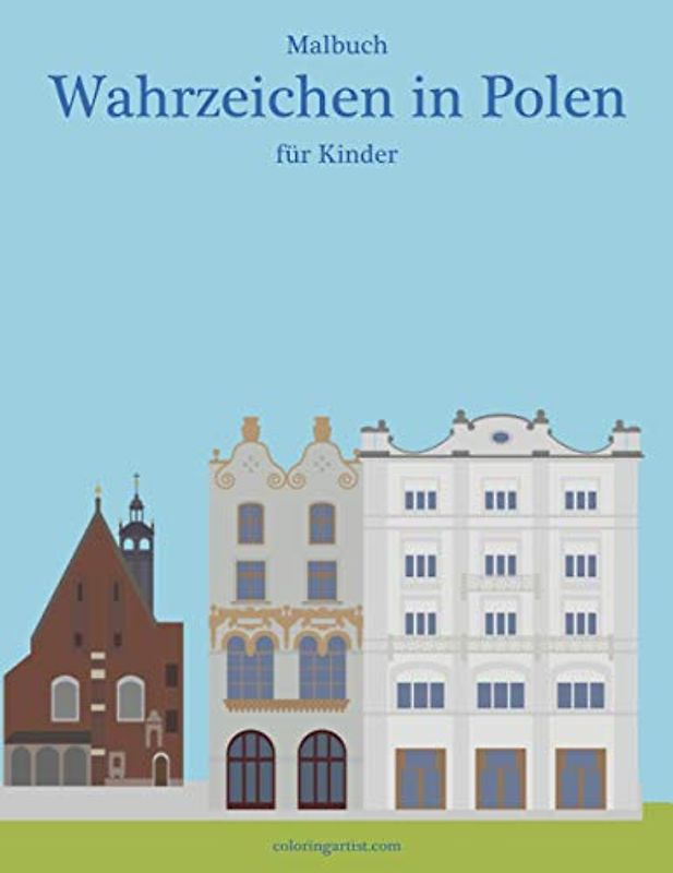 Malbuch Wahrzeichen in Polen für Kinder