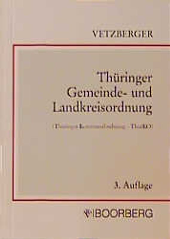 Thüringer Gemeinde- und Landkreisordnung (Thüringer Kommunalordnung - ThürKO)