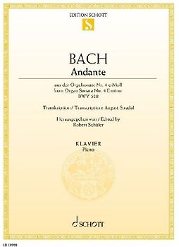 Andante from Organ Sonata No. 4 E Minor Bwv 528 for Piano